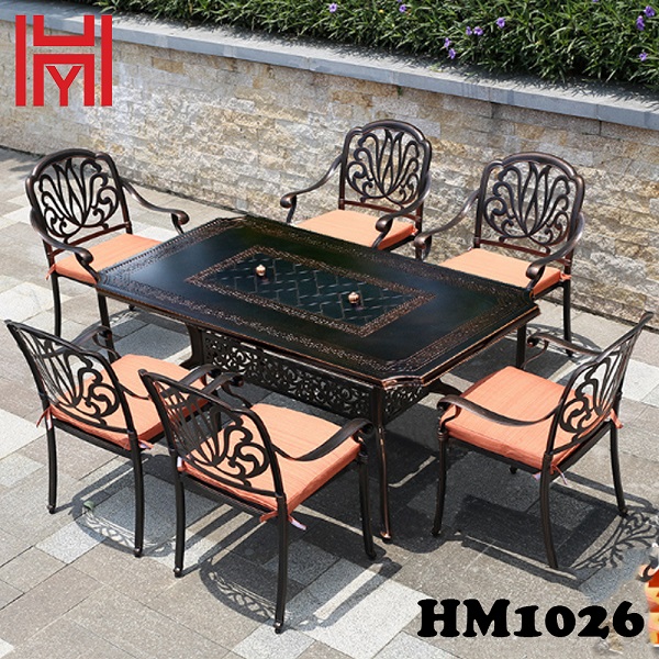 BÀN NƯỚNG ĐIỆN SÂN VƯỜN HM1026