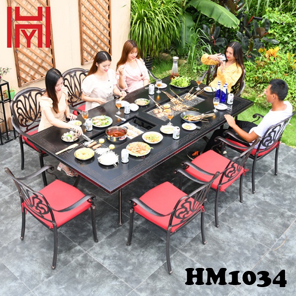 BÀN NƯỚNG KẾT HỢP ĐIỆN VÀ THAN HM1034