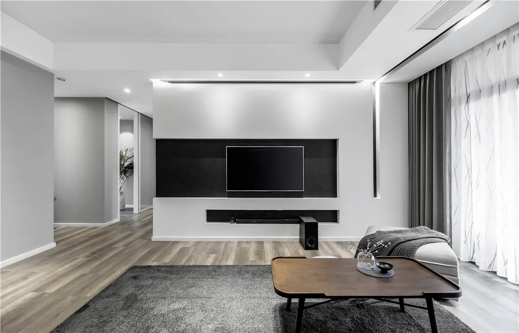 Mẫu thiết kế căn hộ 160㎡ hiện đại và đơn giản với xám nhạt, tự nhiên và ấm cúng.